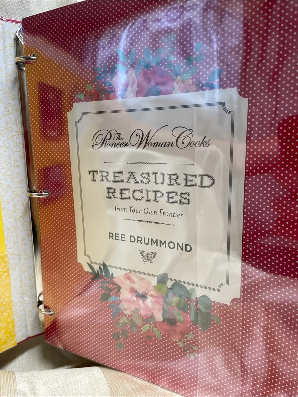 The Pioneer Woman Yellow Floral Treasured Recipes Deluxe Binder New
